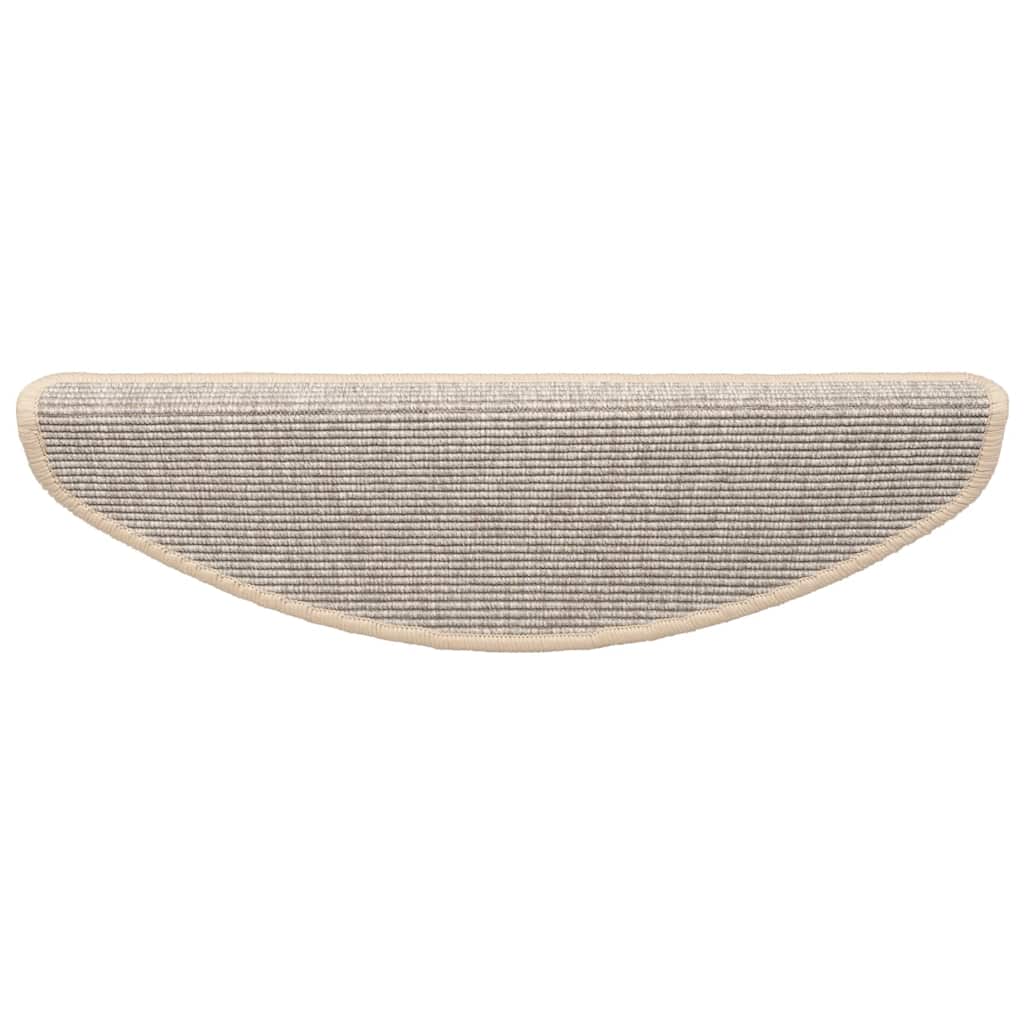 Stair Mats 15 pcs 65x21x4 cm Silver Half Round Large