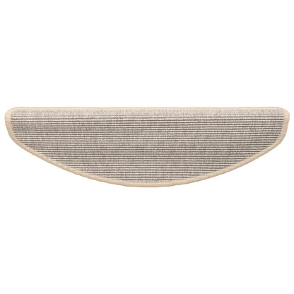 Stair Mats 15 pcs 65x21x4 cm Silver Half Round Large