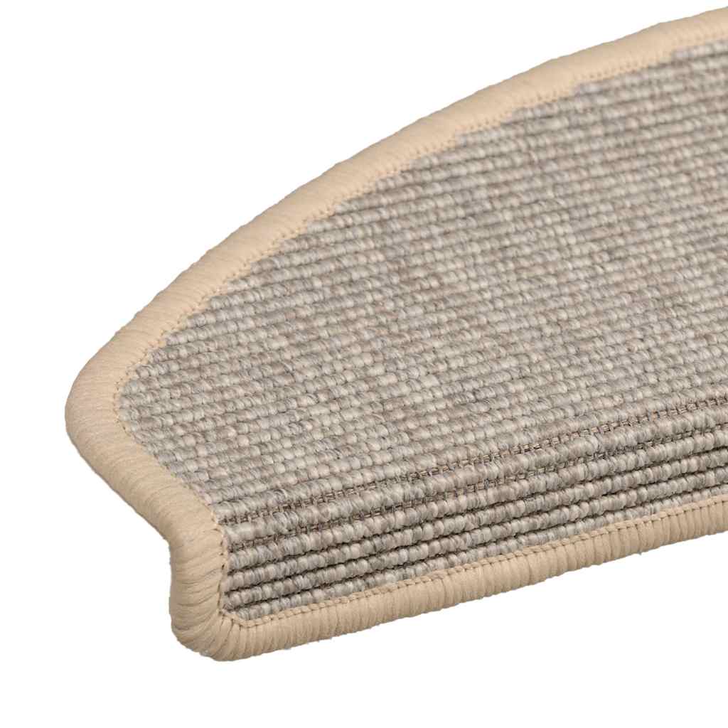 Stair Mats 15 pcs 65x21x4 cm Silver Half Round Large