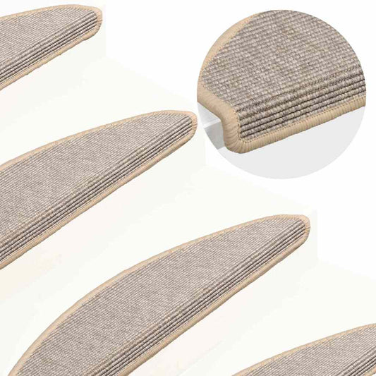 Stair Mat | Set of 15 | Silver | 91% Polypropylene, 9% Polyester