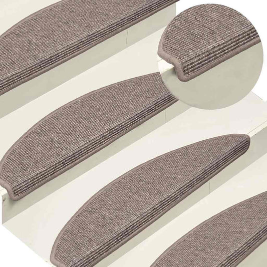 Stair Mat | Set of 15 | Dark Beige | 91% Polypropylene, 9% Polyester