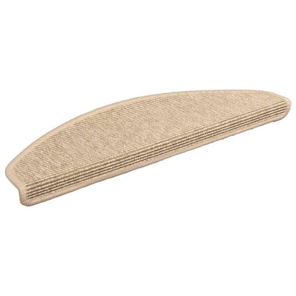 Stair Mat | Set of 15 | Beige | 91% polypropylene, 9% polyester