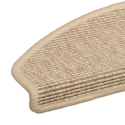 Stair Mat | Set of 15 | Beige | 91% polypropylene, 9% polyester