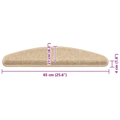 Stair Mat | Set of 15 | Beige | 91% polypropylene, 9% polyester