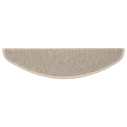 Stair Mats 15 pcs 65x21x4 cm Light Beige Half Round Large