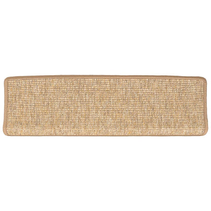 Stair Mats 15 pcs 65x21x4 cm Light Brown Rectangular Edge
