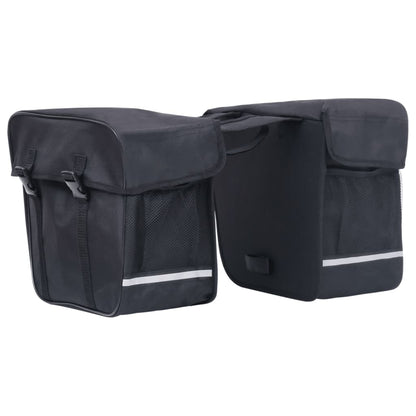 Double Bicycle Bag for Pannier Rack Waterproof 35 L Black