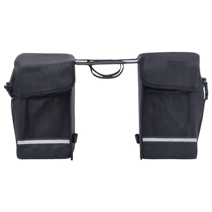 Double Bicycle Bag for Pannier Rack Waterproof 35 L Black