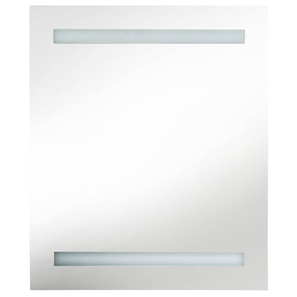 Bathroom Cabinet | Black | MDF with melamine finish, glass | 50x14x60 cm