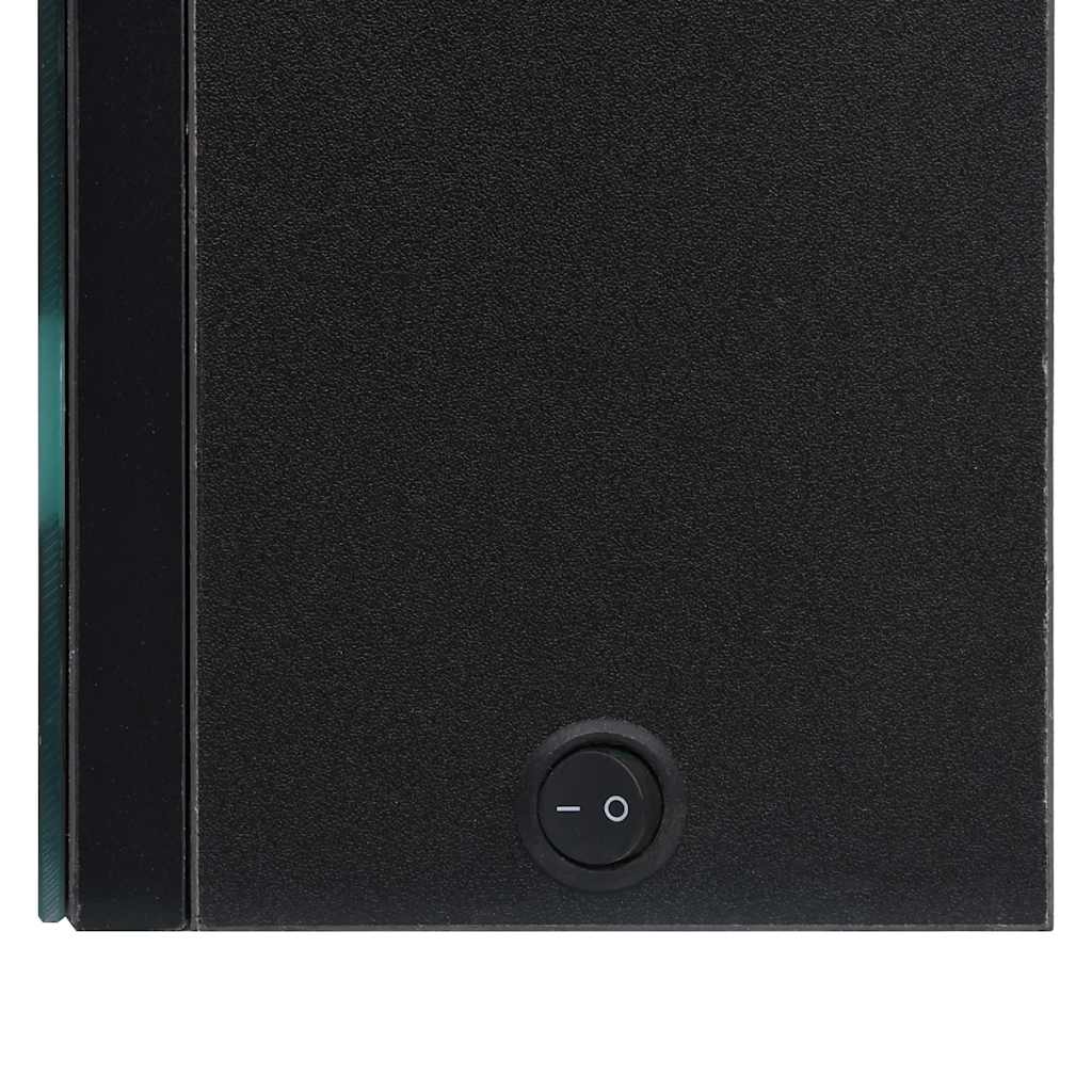 Bathroom Cabinet | Black | MDF with melamine finish, glass | 50x14x60 cm