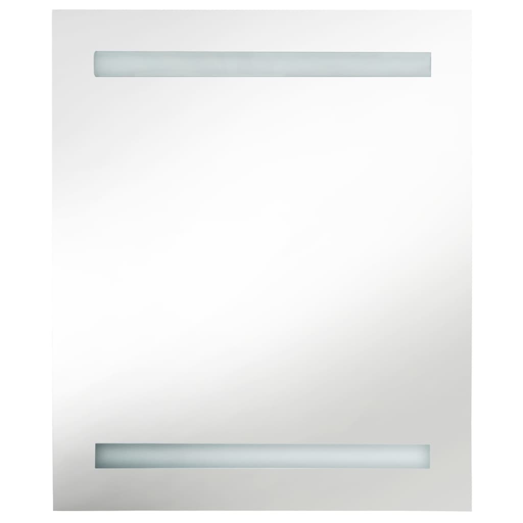 LED Bathroom Mirror Cabinet Oak 50x14x60 cm