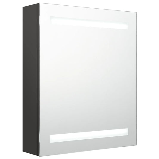 Bathroom Cabinet | Anthracite | MDF | Wall-Mounted Mirror Cabinet