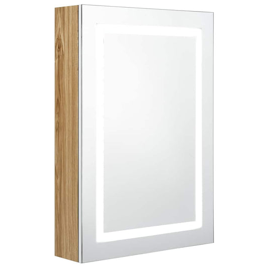 Bathroom Cabinet | White and oak | MDF with melamine finish, glass