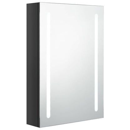 Bathroom Cabinet | Shining black | MDF with melamine finish, glass