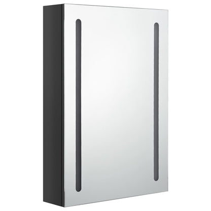 Bathroom Cabinet | Shining black | MDF with melamine finish, glass