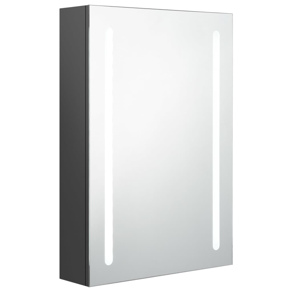 Bathroom Cabinet | Grey | MDF with Melamine Finish, Glass | Medium