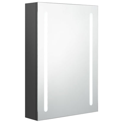 Bathroom Cabinet | Grey | MDF with Melamine Finish, Glass | Medium