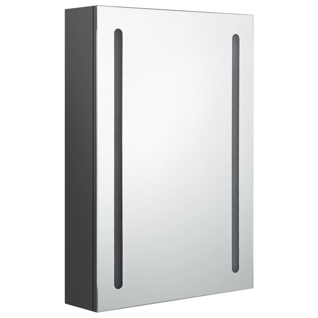 Bathroom Cabinet | Grey | MDF with Melamine Finish, Glass | Medium