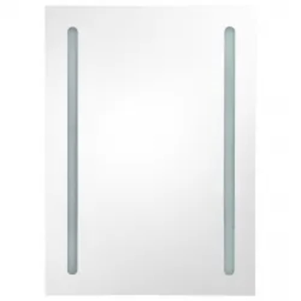 Bathroom Cabinet | Grey | MDF with Melamine Finish, Glass | Medium