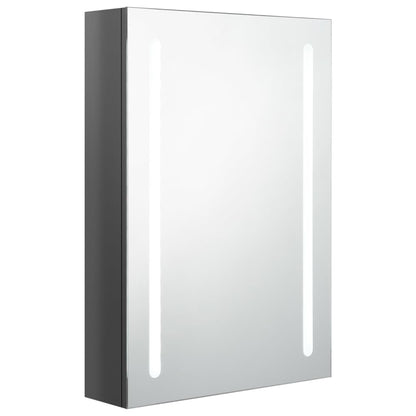 Bathroom Cabinet | Shining Grey | MDF in melamine finish, glass