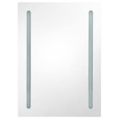 Bathroom Cabinet | Oak | MDF with Melamine Finish, Glass | 50x13x70 cm