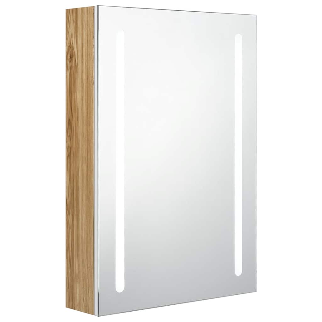 Bathroom Cabinet | White and Oak | MDF, Glass | Medium | Bathroom Cabinet