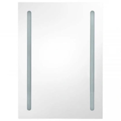 Bathroom Cabinet | White and Oak | MDF, Glass | Medium | Bathroom Cabinet