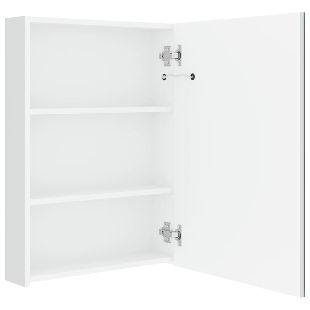 Bathroom Cabinet | Shining White | MDF with melamine finish, glass