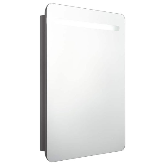 Bathroom Cabinet | Shining Grey | MDF board with melamine finish, glass