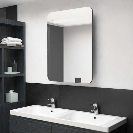 Bathroom Cabinet | Shining Grey | MDF board with melamine finish, glass