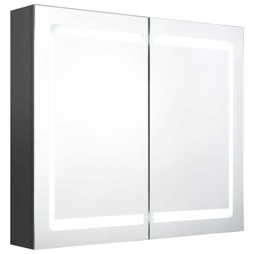 Bathroom Cabinet | Grey | MDF with Melamine Finish, Glass | Medium