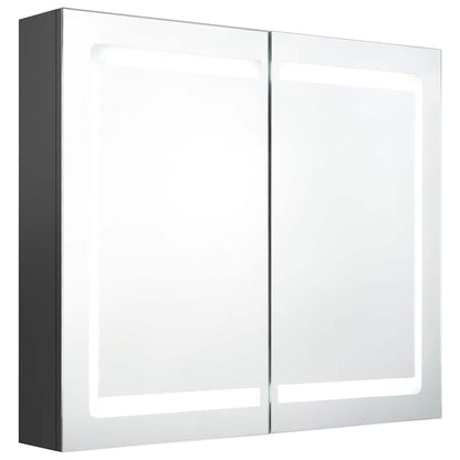 Bathroom Cabinet | Grey | MDF with Melamine Finish, Glass | Medium