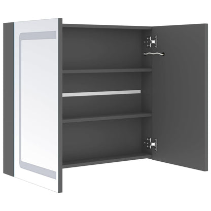 Bathroom Cabinet | Grey | MDF with Melamine Finish, Glass | Medium
