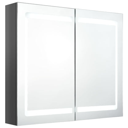 Bathroom Cabinet | Shining Grey | MDF in Melamine Finish, Glass