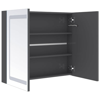 Bathroom Cabinet | Shining Grey | MDF in Melamine Finish, Glass