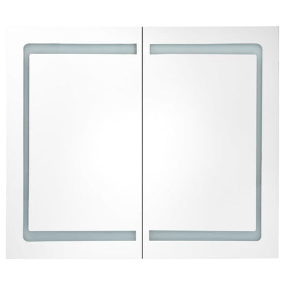 Bathroom Cabinet | White and oak | MDF board with melamine finish, glass