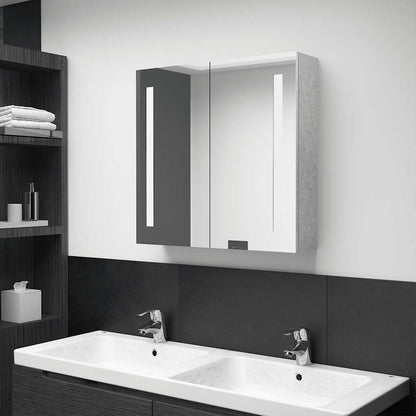 Bathroom Cabinet | Concrete Grey | MDF in melamine finish, glass | Medium