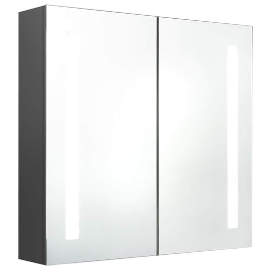 Bathroom Cabinet | Grey | MDF board with melamine finish, glass | Medium
