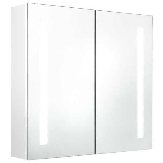 Bathroom Cabinet | Shining white | MDF with melamine finish, glass mirror