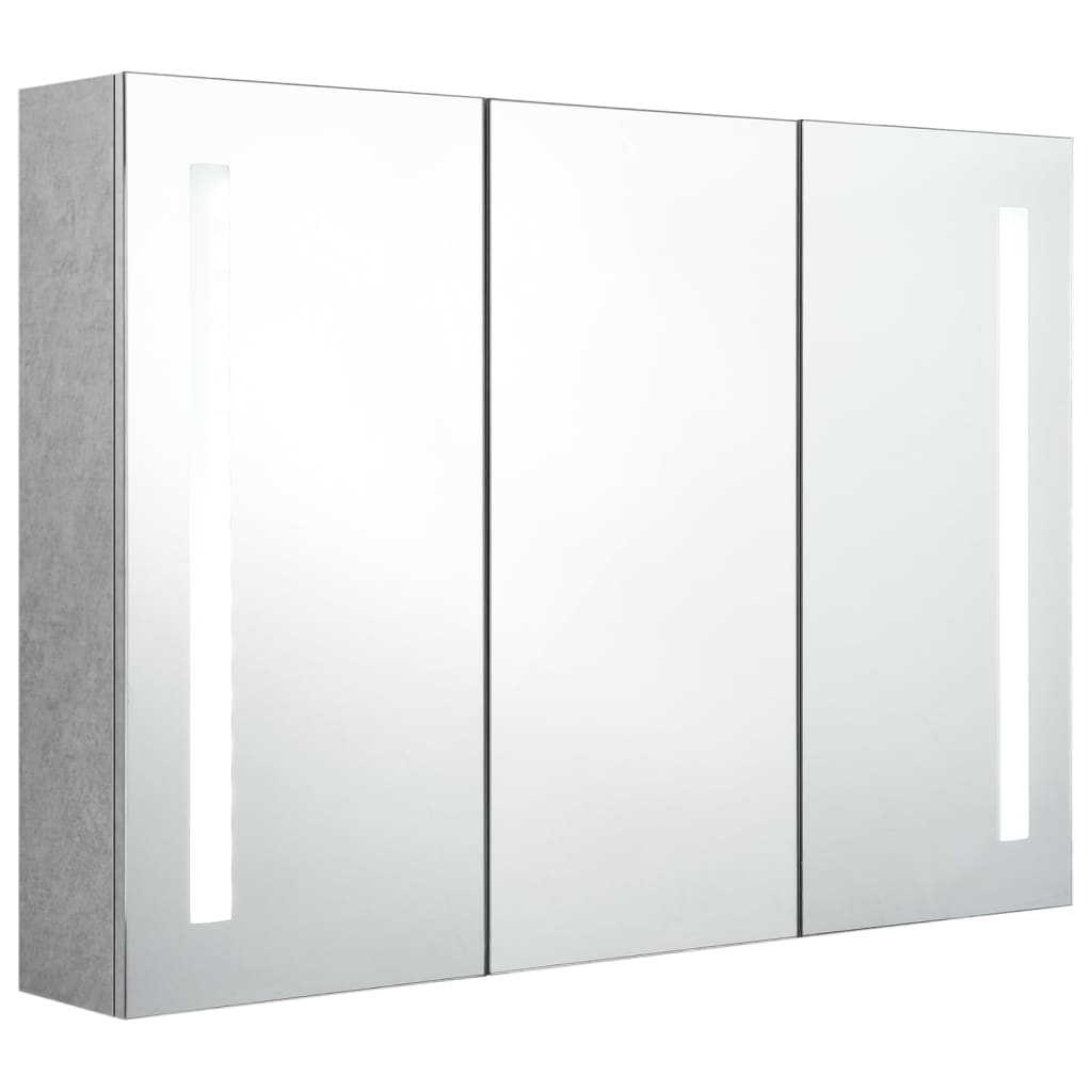 Bathroom Cabinet Concrete Gray MDF with melamine finish, glass mirror