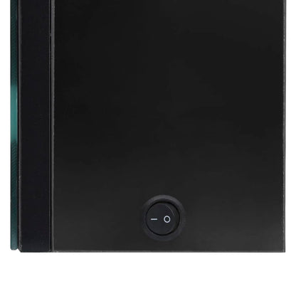 Bathroom Cabinet Shiny Black MDF Board with Melamine, Glass Mirror