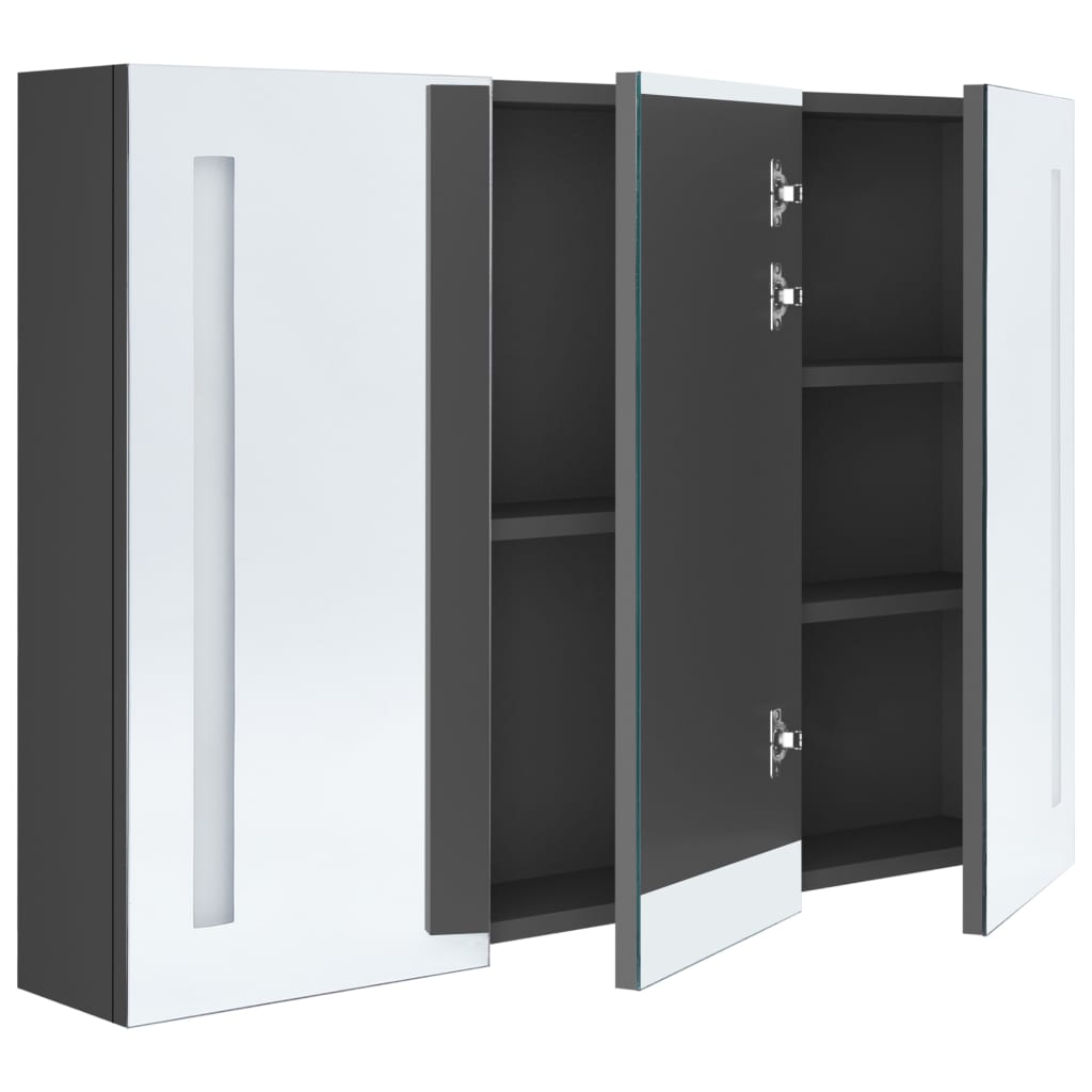 Bathroom Cabinet | Grey | MDF in melamine finish, glass mirror | Medium