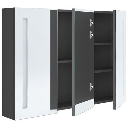 Bathroom Cabinet | Grey | MDF in melamine finish, glass mirror | Medium