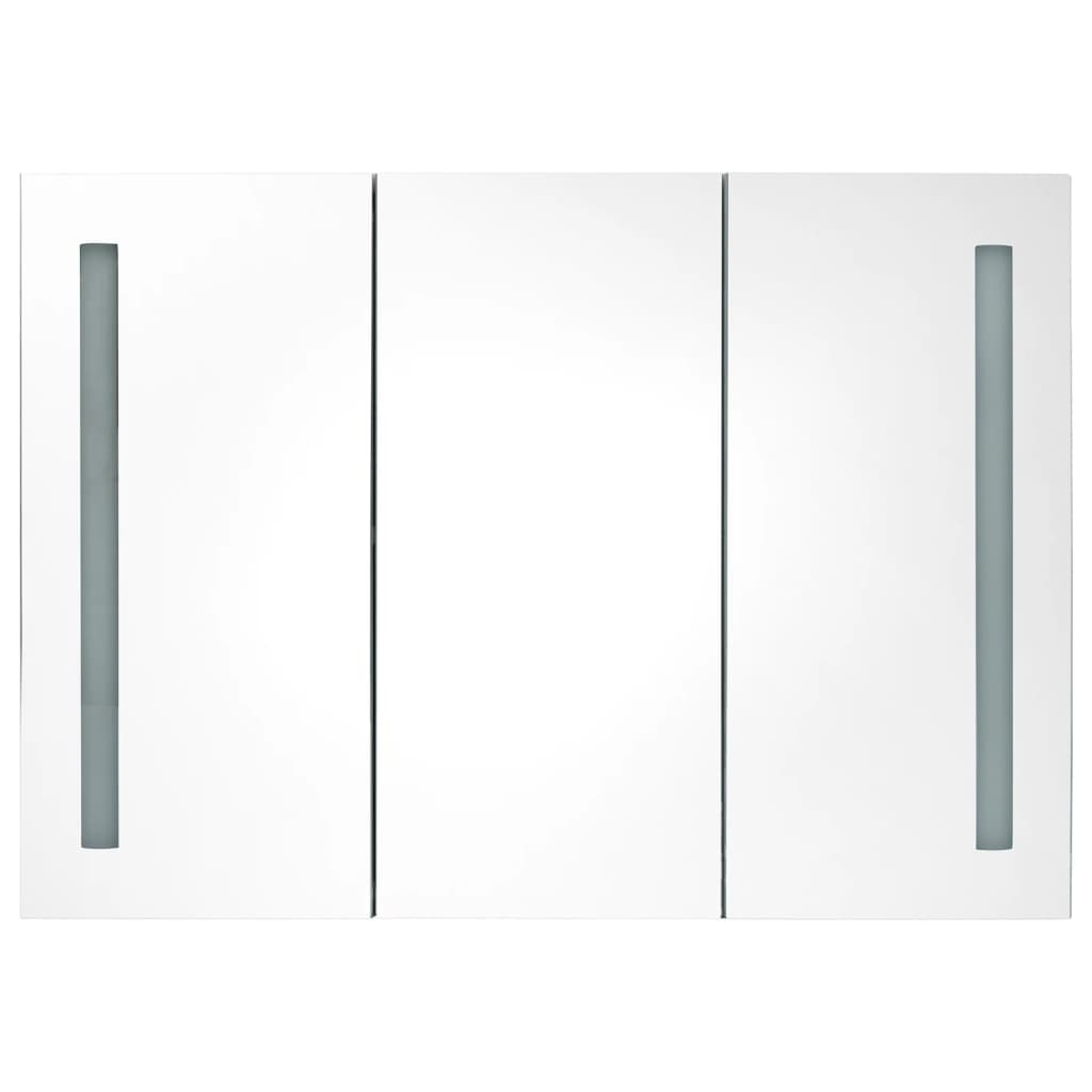 Bathroom Cabinet | Shining Grey | MDF with Melamine Finish, Glass Mirror