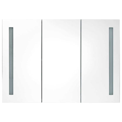 Bathroom Cabinet | White and Oak | MDF with melamine finish, glass mirror