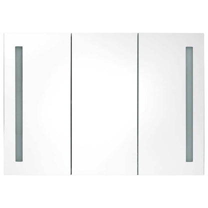 LED Bathroom Mirror Cabinet 35"x5.5"x24.4" Shining White