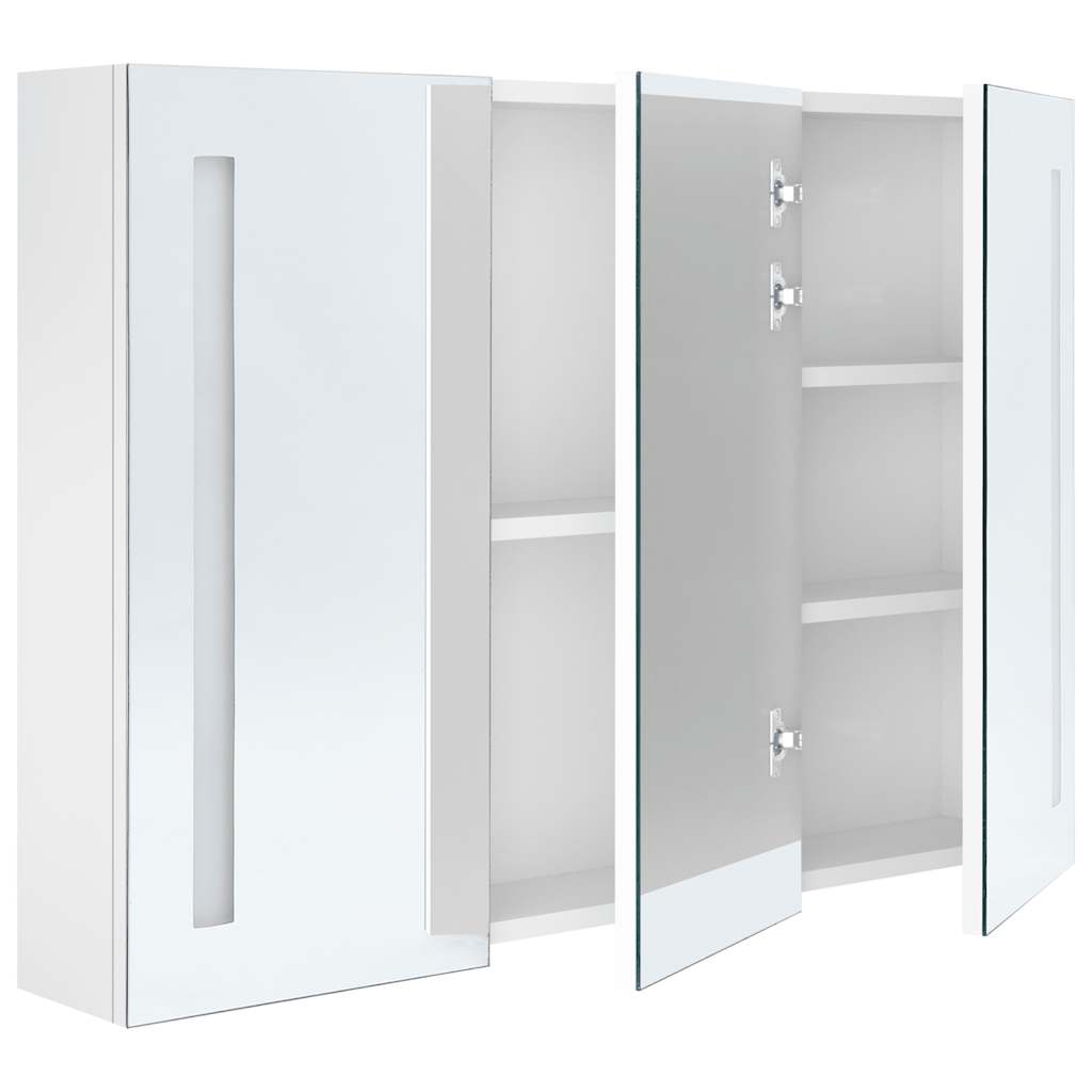LED Bathroom Mirror Cabinet 35"x5.5"x24.4" Shining White