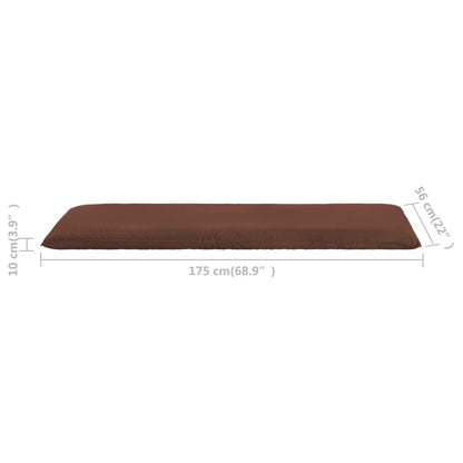 Foldable Sunlounger Oxford Fabric Brown