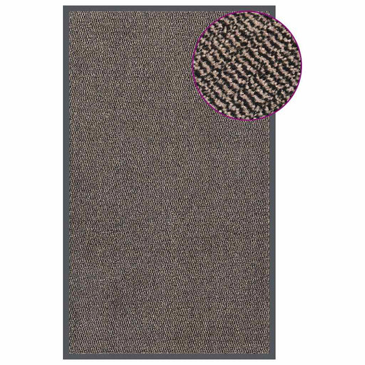 Door Mat | Dark Brown | 100% Polypropylene, Rubber | 90x150 cm | Durable