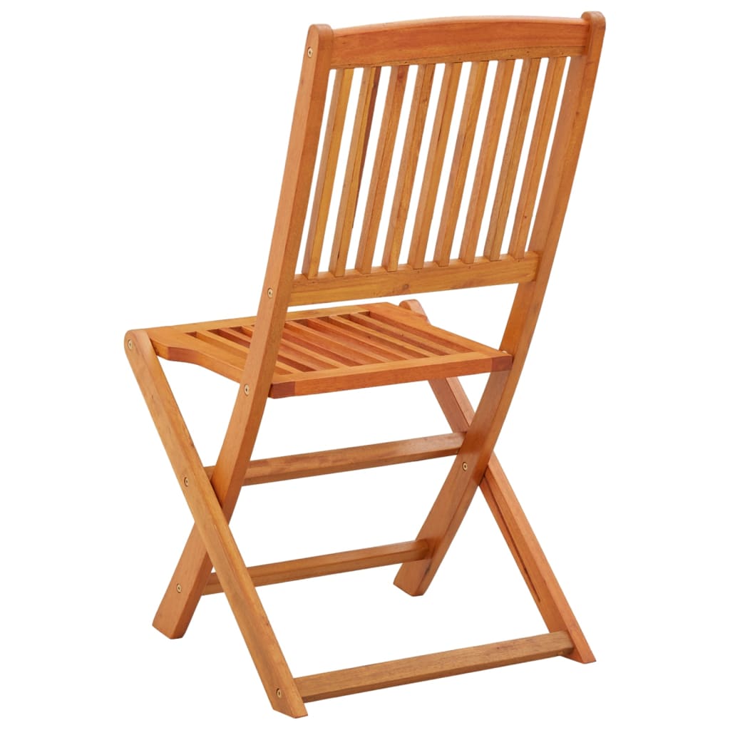 Garden Chair | Set of 2 | Natural wood | Solid eucalyptus wood | Standard